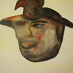 Vogelkopf Schamane | 2004 | Aquarell | 24 x 30