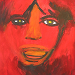 Afrikanische Gesichter I | 1999 | Acryl | 50 x 40
