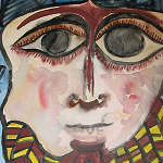 Sumerischer Kopf | 2004 | Aquarell | 32 x 24