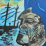 Entschlossener Seeräuber | 2007 | Acryl auf Karton | 40 x 30